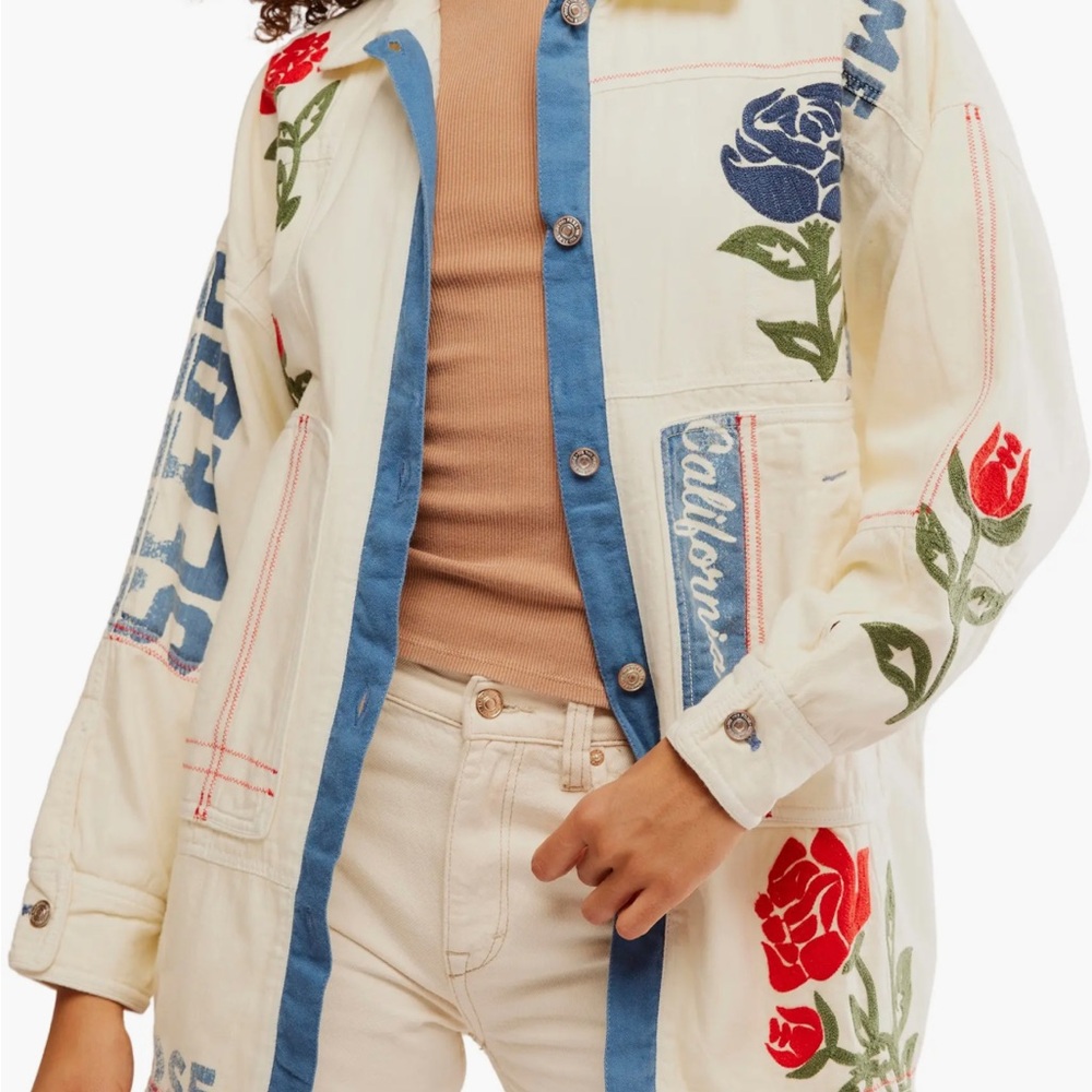 Floral Embroidered Women's Jacket